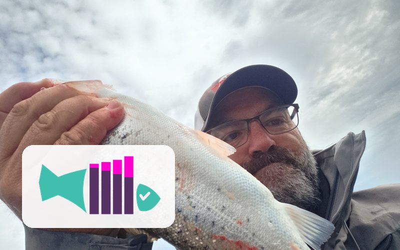 Kala mark over a verified rainbow trout catch